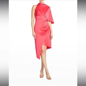 Theia Bria Cape wrap Coctail Dress